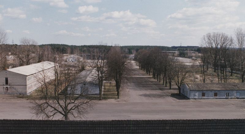 Former grounds of camp with CIS armed forces buildings, 1993