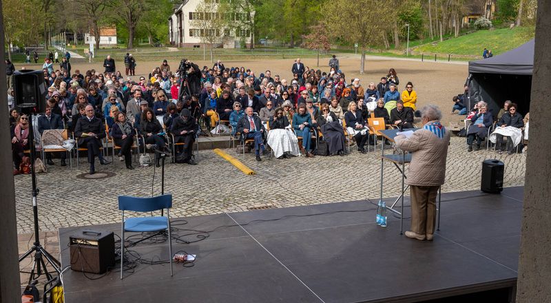 Speech by Barbara Piotrowska (Poland) at the central commemoration ceremony, 14 April 2024, photo: Eberhard Schorr.